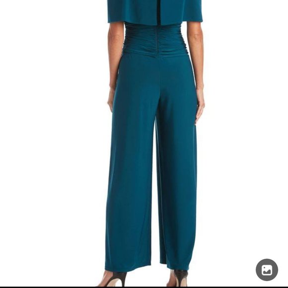Emerald Ruched Bodice Jumpsuit - Picture 6 of 6
